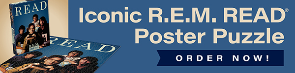 Iconic R.E.M. READ poster puzzle. Order now!